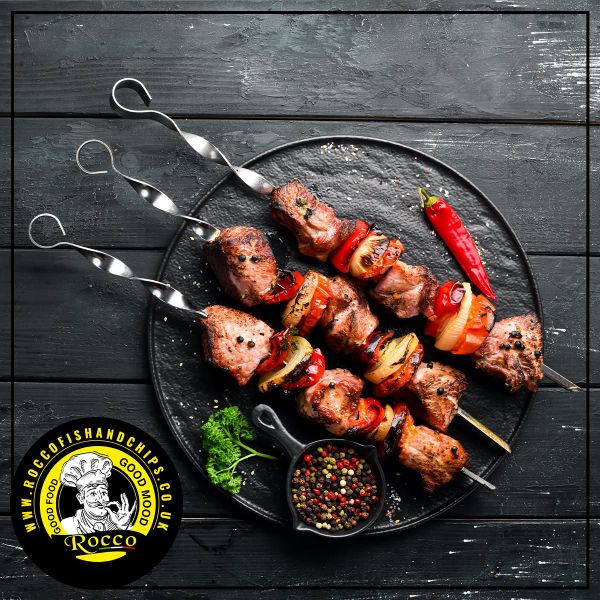 Sizzling Kebabs served at Rocco Fish & Chips Glasgow